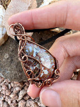 Load image into Gallery viewer, Reserved for Erica l Stick Agate Gem Inclusion Wire Wrapped Pendent Necklace