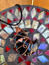 Load image into Gallery viewer, ‼️‼️Order for Jordan Obsidian Moon Wire Wrapped Pendent Necklaces
