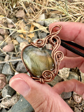 Load image into Gallery viewer, Reserved for Jennifer g Labradorite Wire Wrapped Pendent Necklace