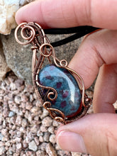 Load image into Gallery viewer, Reserved for Erica l Ruby in Kyanite Wire Wrapped Pendent Necklace