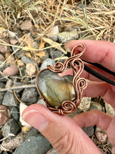 Load image into Gallery viewer, Reserved for Jennifer g Labradorite Wire Wrapped Pendent Necklace