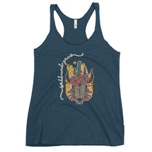 Load image into Gallery viewer, Cow skull Women's Racerback Tank