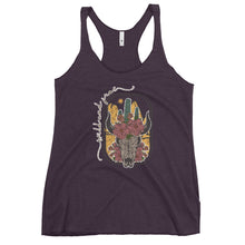 Load image into Gallery viewer, Cow skull Women's Racerback Tank