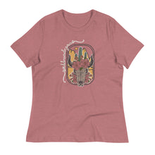 Load image into Gallery viewer, Cow Skull Women's Relaxed T-Shirt