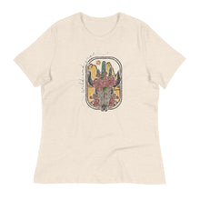 Load image into Gallery viewer, Cow Skull Women's Relaxed T-Shirt