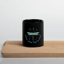 Load image into Gallery viewer, Dragonfly Black Glossy Mug