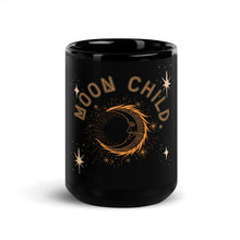 Load image into Gallery viewer, Moon child Black Glossy Mug