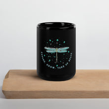 Load image into Gallery viewer, Dragonfly Black Glossy Mug