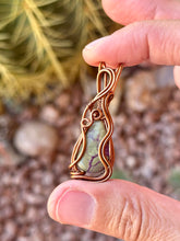 Load image into Gallery viewer, Atlantasite mini wire wrapped pendant necklace
