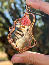Load image into Gallery viewer, Reserved for Jami b DESIGNER CAB Turkish stick agate wire wrapped pendant

