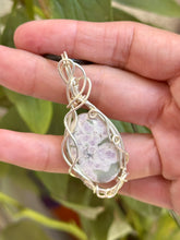 Load image into Gallery viewer, Peace jade wire wrapped pendant necklace
