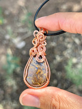 Load image into Gallery viewer, Reserved for Rene r Australian Boulder opal  Wire Wrapped Pendent Necklaces
