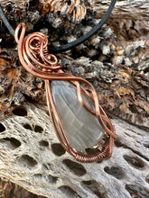 Load image into Gallery viewer, Reserved for Lek t Grey Moonstone Wire wrapped pendent
