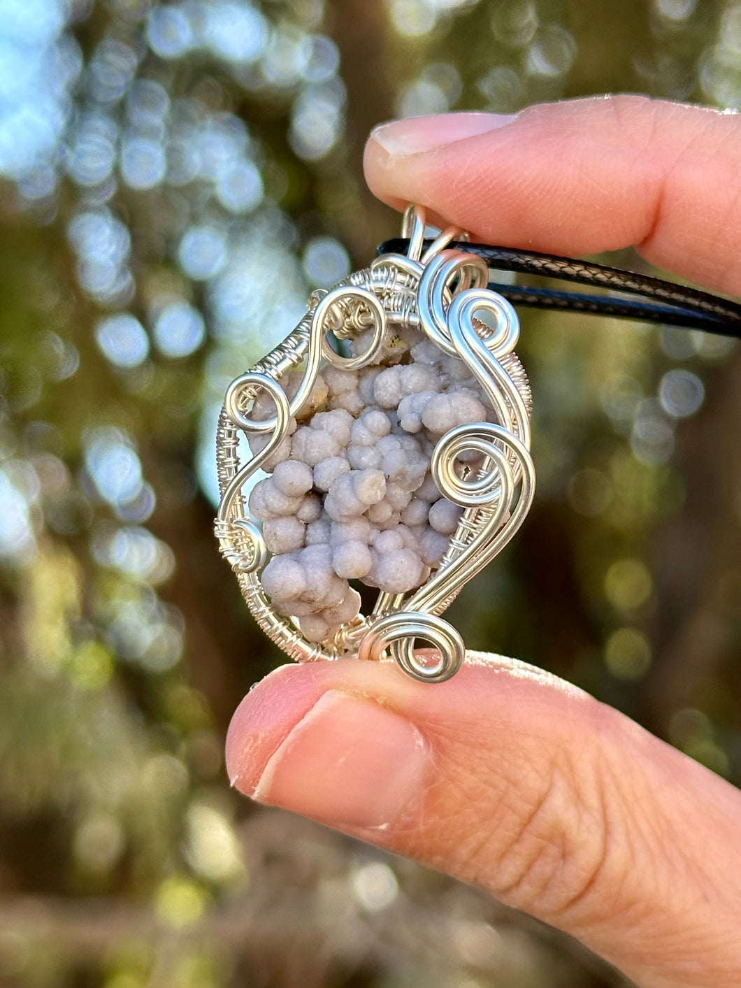 Grape Agate wire wrapped pendent