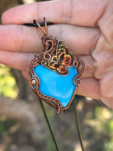 Load image into Gallery viewer, Reserved for Alisha m Magnesite with hematite gem accent wire wrapped pendant necklace ‼️ 24” CORD
