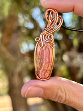 Load image into Gallery viewer, Reserved for Noelle g Rhodochrosite wire wrapped pendent
