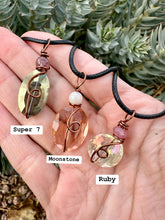 Load image into Gallery viewer, Reserved for Alyssa b Mini Crystal+ czech glass Wire Wrapped Pendent Necklaces
