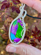Load image into Gallery viewer, Reserved for Phylicia m Kaleidoscope Mojave turquoise Wire wrapped pendant
