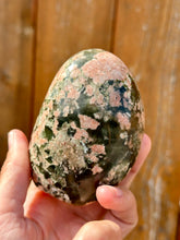 Load image into Gallery viewer, RESERVED FOR RITA Red feldspar in Green quartz Freeform

