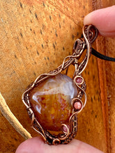 Load image into Gallery viewer, Reserved for Lisa t Carnelian with inclusions Wire Wrapped Pendent Necklace
