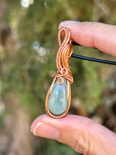 Load image into Gallery viewer, Reserved for amy j Aquamarine mini wire wrapped pendant
