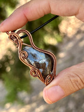 Load image into Gallery viewer, Reserved for Sarah s Australian bouler opal Wire wrapped pendent necklaced
