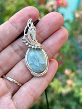 Load image into Gallery viewer, Reserved for Noelle g Aquamarine Wire Wrapped Pendent Necklace
