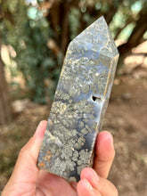 Load image into Gallery viewer, Reserved for Dana p Marcasite in Purple UV agate tower 5”
