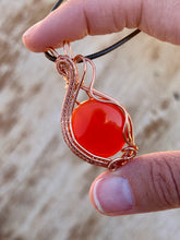 Load image into Gallery viewer, Carnelian Wire wrapped pendant
