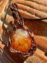 Load image into Gallery viewer, Reserved for Lisa t Carnelian with inclusions Wire Wrapped Pendent Necklace
