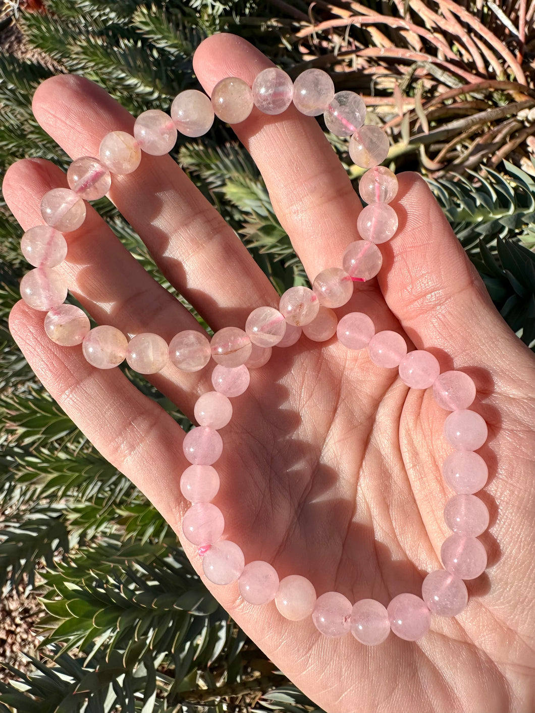Reserve for heather Rose Quartz Stretchy Bracelet