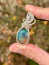 Load image into Gallery viewer, DESIGNER STONE Aurora Opal Wire wrapped pendant
