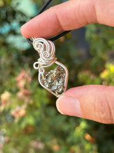 Load image into Gallery viewer, Reserved for Kristin z Artisan Cab Pyrite Mini Wire wrapped pendent necklace
