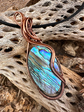 Load image into Gallery viewer, Reserved for Denise a Abalone Wire wrapped pendent

