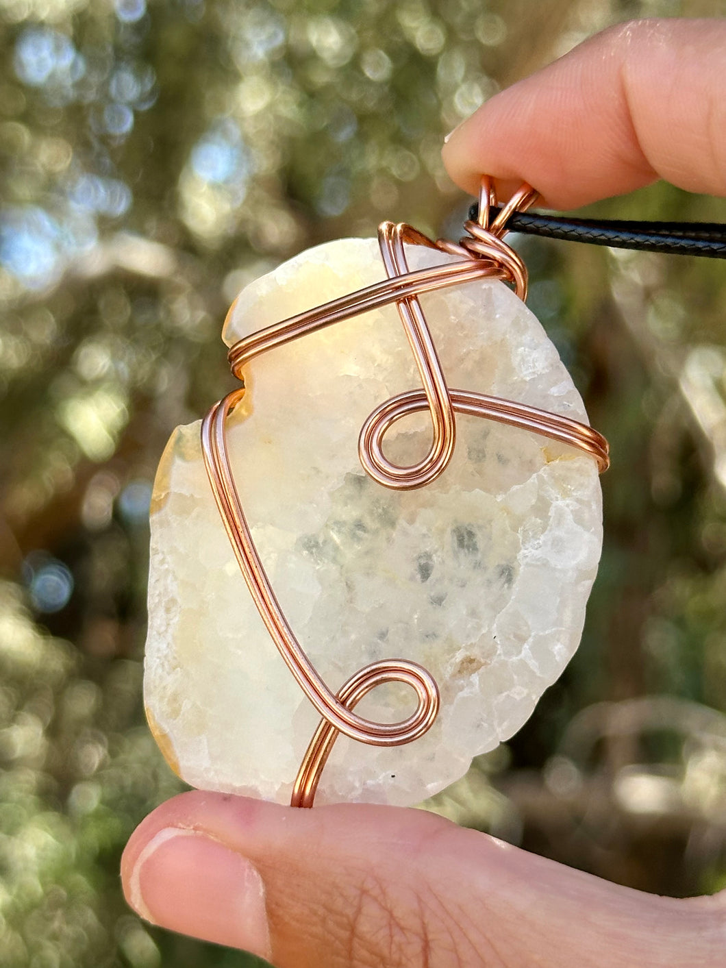 RESERVED FOR KAYLA M Agate Wire Wrapped Pendent Necklace
