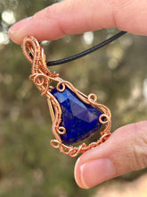 Load image into Gallery viewer, Reserved for Susanna m Faceted Lapis lazuli Wire wrapped pendant
