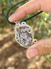 Load image into Gallery viewer, Grape Agate wire wrapped pendent
