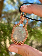 Load image into Gallery viewer, ARTISAN CAB (positive rocks) Confetti Chrysocolla wire wrapped pendant necklace
