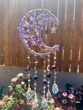 Load image into Gallery viewer, Reserved for Taylor c XXL Amethyst Tree of Life Moon Sun catcher / wall hanging
