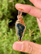 Load image into Gallery viewer, Azurite wire wrapped pendant necklace
