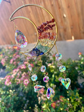 Load image into Gallery viewer, RESERVED FOR NANCY H Chakra Gem moon Suncatcher
