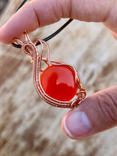 Load image into Gallery viewer, Carnelian Wire wrapped pendant
