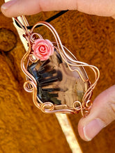 Load image into Gallery viewer, Reserved for Jami b DESIGNER CAB Turkish stick agate wire wrapped pendant
