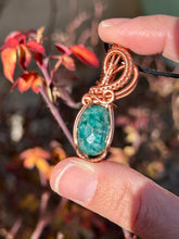Load image into Gallery viewer, Reserved for Kristin z DESIGNER CAB faceted emerald Wire wrapped pendant
