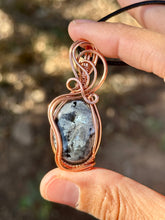 Load image into Gallery viewer, Reserved for Marissa l Larvikite Wire wrapped pendent necklace
