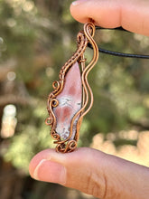 Load image into Gallery viewer, Reserved for ashley k DESIGNER STONE Rose Toned Imperial jasper pendant Wire wrapped pendant
