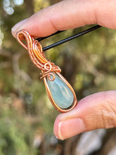 Load image into Gallery viewer, Reserved for amy j Aquamarine mini wire wrapped pendant
