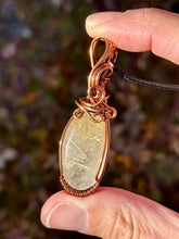 Load image into Gallery viewer, Golden rutile quartz Wire wrapped pendant
