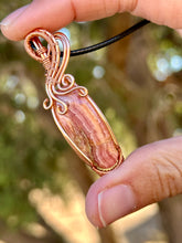 Load image into Gallery viewer, Reserved for Noelle g Rhodochrosite wire wrapped pendent
