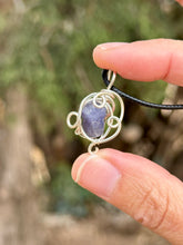 Load image into Gallery viewer, Reserved for Kimberly p Mini Tanzanite  wire wrapped pendant
